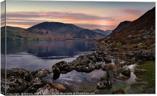 "Colourful Ennerdale Water" Canvas Print by ROS RIDLEY