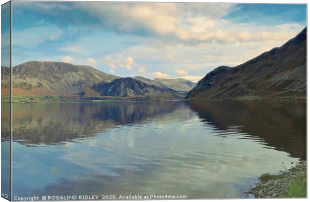 "Hazy morning at Ennerdale water" Canvas Print by ROS RIDLEY