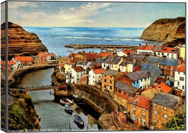 "Antique Staithes" Canvas Print by ROS RIDLEY
