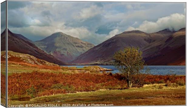 "Autumn evening Wastwater" Canvas Print by ROS RIDLEY