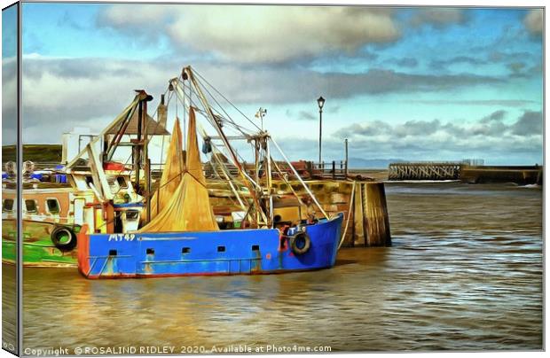 "Fishing boat Maryport" Canvas Print by ROS RIDLEY