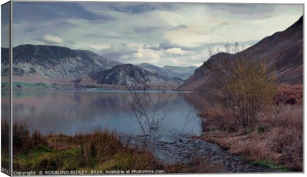 "Misty reflections Ennerdale water 2" Canvas Print by ROS RIDLEY
