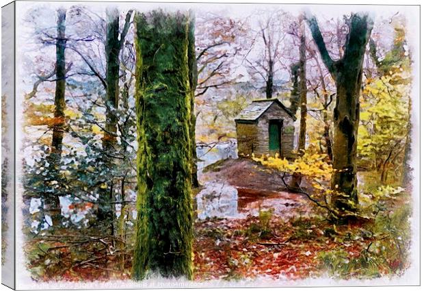 "Little hut in the wood" Canvas Print by ROS RIDLEY