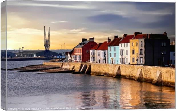 Reflections Hartlepool Headland Canvas Print by ROS RIDLEY