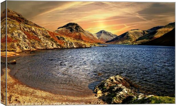 Colourful Wastwater Canvas Print by ROS RIDLEY