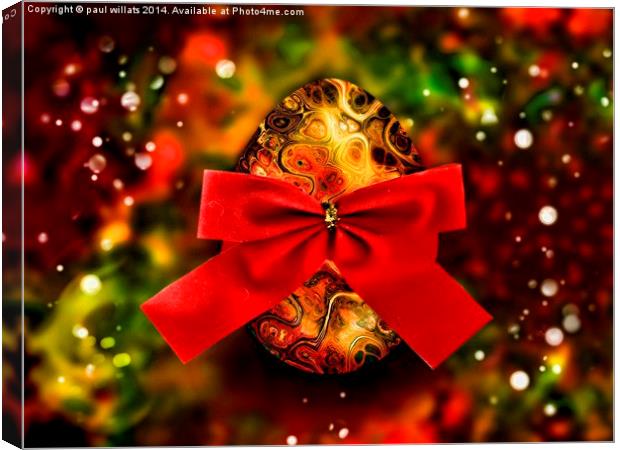  THE CHRISTMAS EGG Canvas Print by paul willats