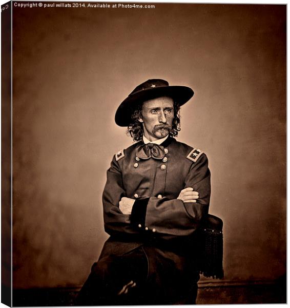 COLONEL GEORGE ARMSTRONG CUSTER Canvas Print by paul willats