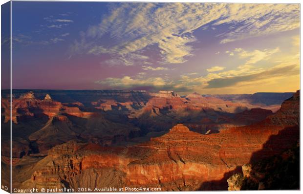 The Grand Canyon Canvas Print by paul willats