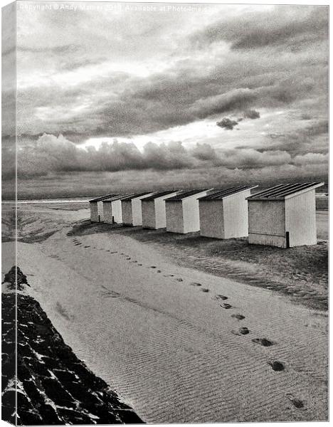  Footsteps in the Sand Canvas Print by Andy Mather