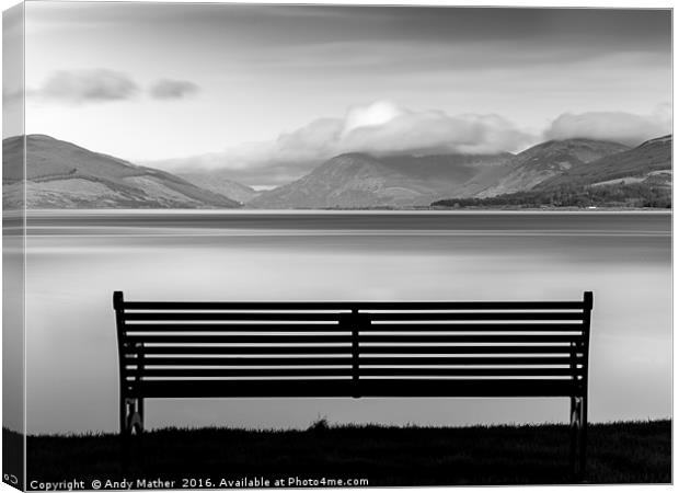 A Seat With A View Canvas Print by Andy Mather