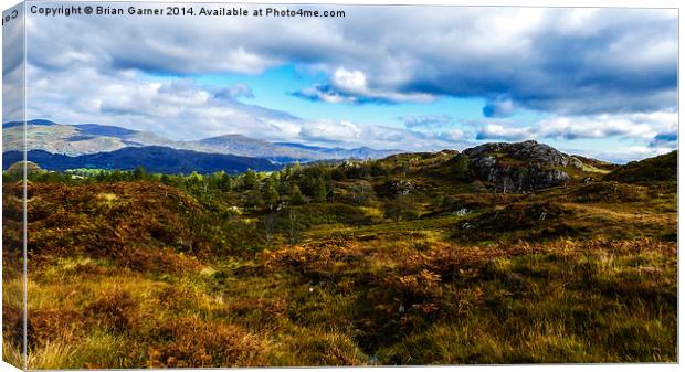  View from Holme Fell Summit Canvas Print by Brian Garner