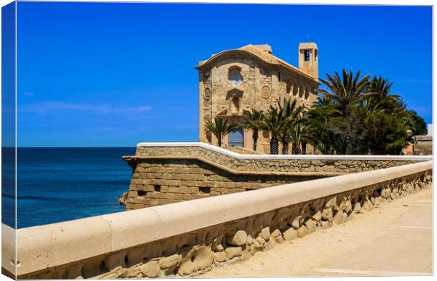 The Church of St Peter and St Paul, Tabarca Island Canvas Print by Brian Garner