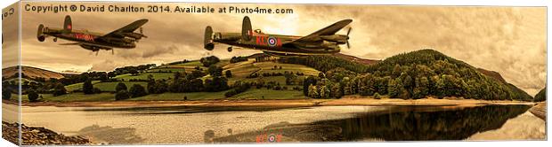   Lancaster Bombers,Reservoir Run Canvas Print by David Charlton