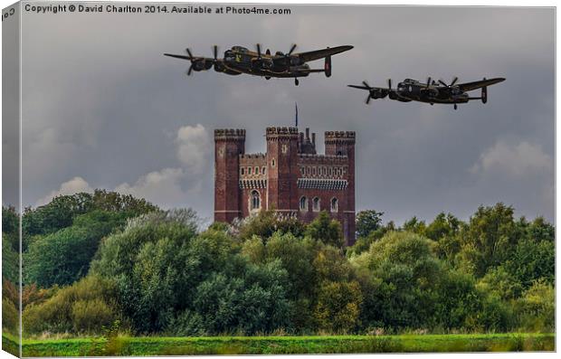  Lancaster Bombers Canvas Print by David Charlton