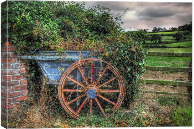  Old and Overgrown Cart Canvas Print by Mal Bray