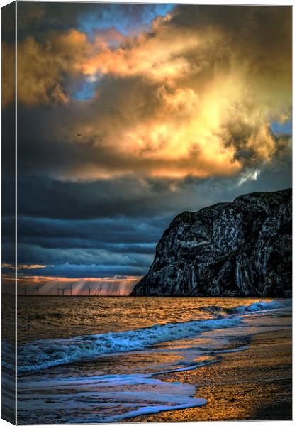  Little Orme Sunrise Canvas Print by Mal Bray