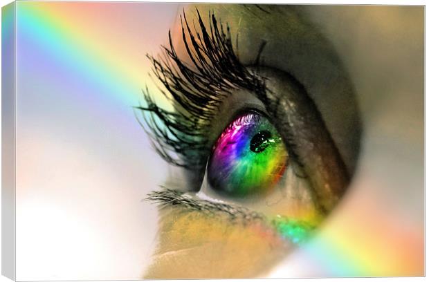 Rainbow Eye Canvas Print by Mal Bray