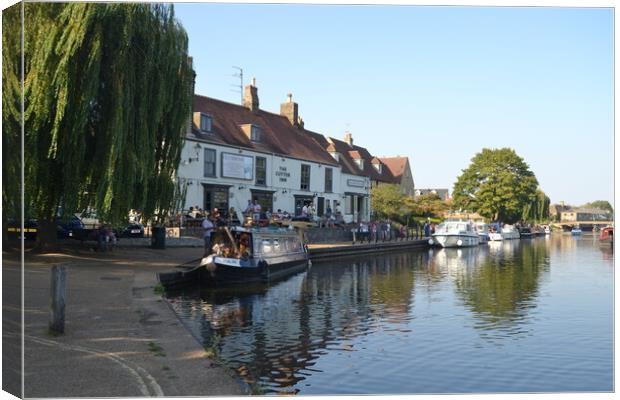 The Great Ouse at Ely Canvas Print by John Bridge