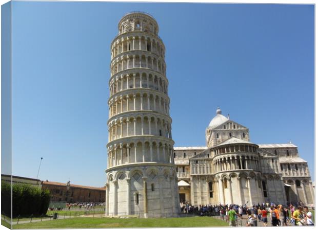 Leaning Tower of Pisa Canvas Print by John Bridge