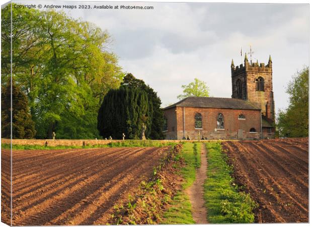 Lawton church on a summers day Canvas Print by Andrew Heaps