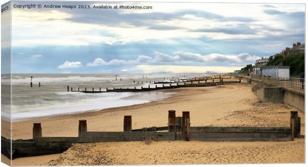 Southwold beach front. Canvas Print by Andrew Heaps