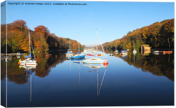 Rudyard lake reservoir reflections Canvas Print by Andrew Heaps