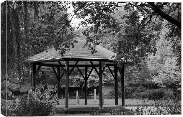  Traditional Park Band Stand Canvas Print by Andrew Heaps