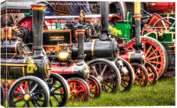 Steam Traction Engines collection Canvas Print by Andrew Heaps
