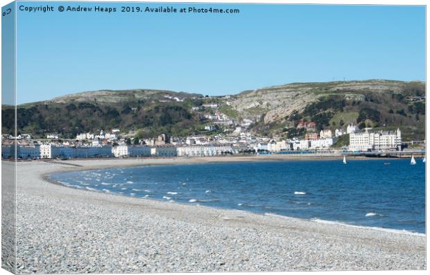 Majestic View of Llandudno Coastline.  Canvas Print by Andrew Heaps