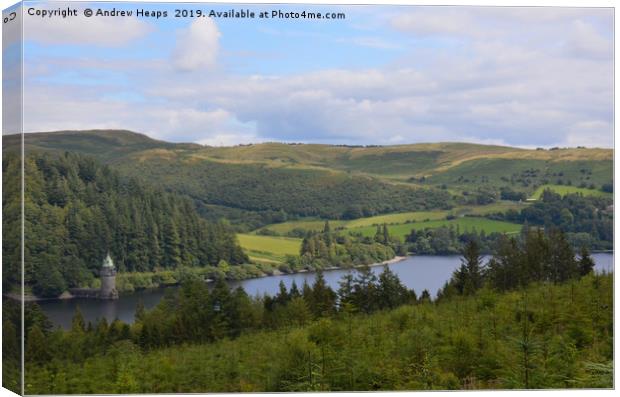 Lake Vyrnwy in Powys Wales Canvas Print by Andrew Heaps