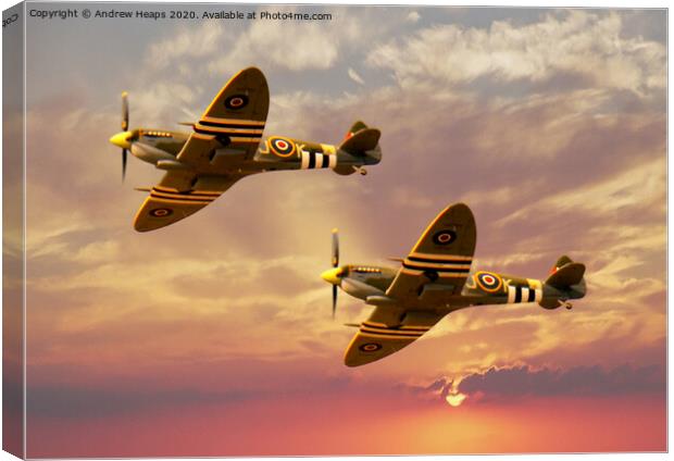 Spitfire planes historic Canvas Print by Andrew Heaps