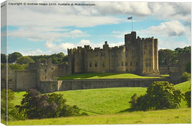 Alnwick Castle in Northumberland Canvas Print by Andrew Heaps