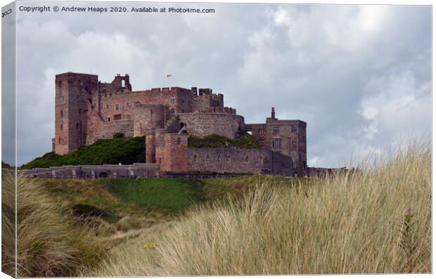 Bamburgh castle  Canvas Print by Andrew Heaps