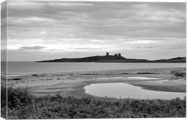 Majestic ruins of Dunstanburgh Castle Canvas Print by Andrew Heaps