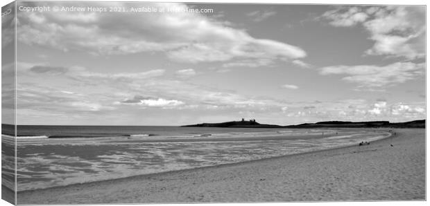 Dunstanburgh castle in Northumberland Canvas Print by Andrew Heaps