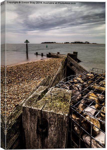  The Old Breakwater Canvas Print by Simon Gray