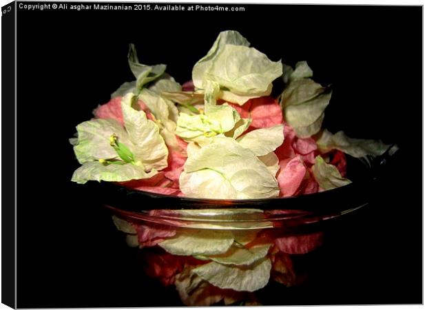  Flower bowl , Canvas Print by Ali asghar Mazinanian