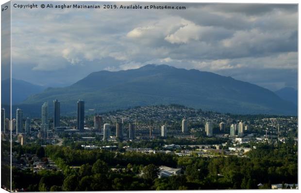 A beautiful cloudy day in Vancouver, Canada. Canvas Print by Ali asghar Mazinanian