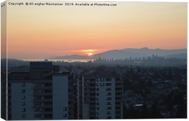 Sunset in Burnaby, Canvas Print by Ali asghar Mazinanian