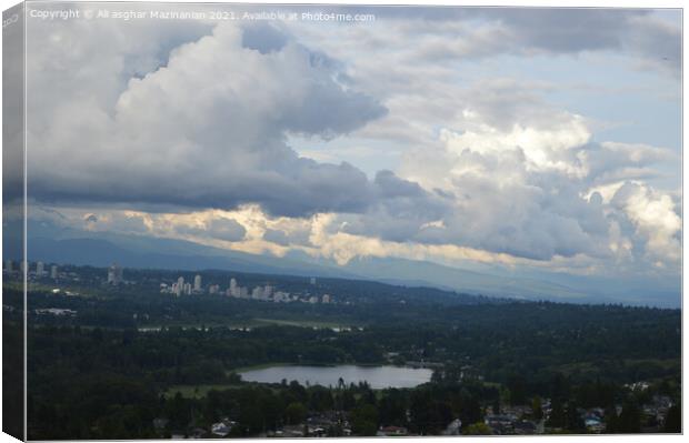 Cloud over Burnamy,Vancouver, Canada, Canvas Print by Ali asghar Mazinanian