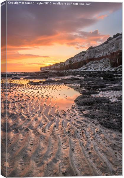  Summer Solstice, Hunstanton Norfolk Canvas Print by Simon Taylor