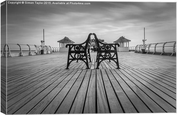 Back to Back at Cromer Pier Canvas Print by Simon Taylor
