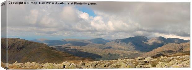  Scafells Panorama Canvas Print by Simon Hall