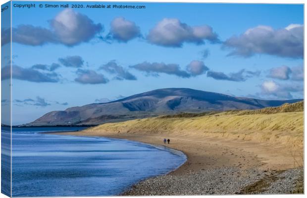 Black Combe from Sandscale. Canvas Print by Simon Hall