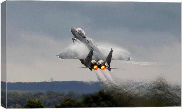  F15E Stike Eagle power climb Canvas Print by Philip Catleugh