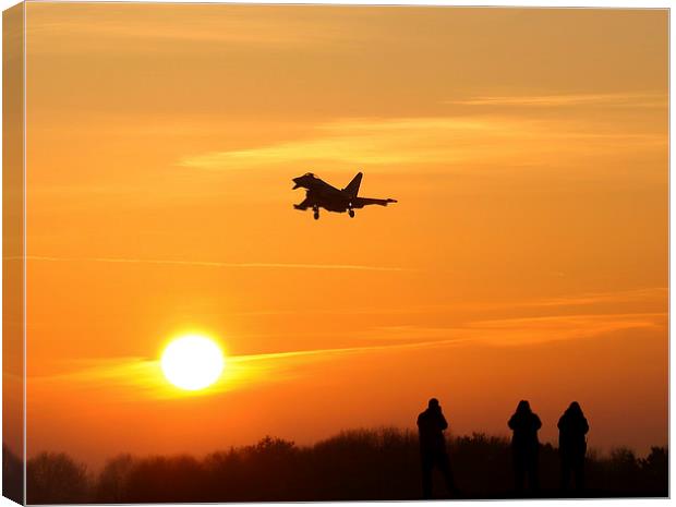  Sunset at RAF Coningsby Canvas Print by Philip Catleugh