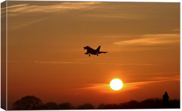  A Typhoon lands at sunset Canvas Print by Philip Catleugh