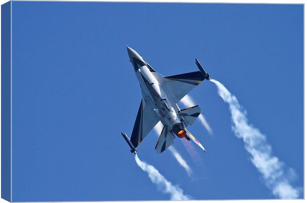  Belgian F16 Fighting Falcon Canvas Print by Philip Catleugh