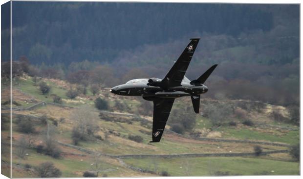 RAF Hawk T2 in the Welsh Valleys Canvas Print by Philip Catleugh