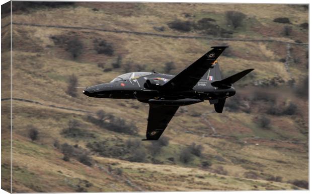 RAF Hawk T2 in the Mach Loop Wales Canvas Print by Philip Catleugh